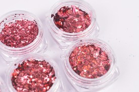 Pack 6 decorativos glitter  HH7916-05 rose (2)